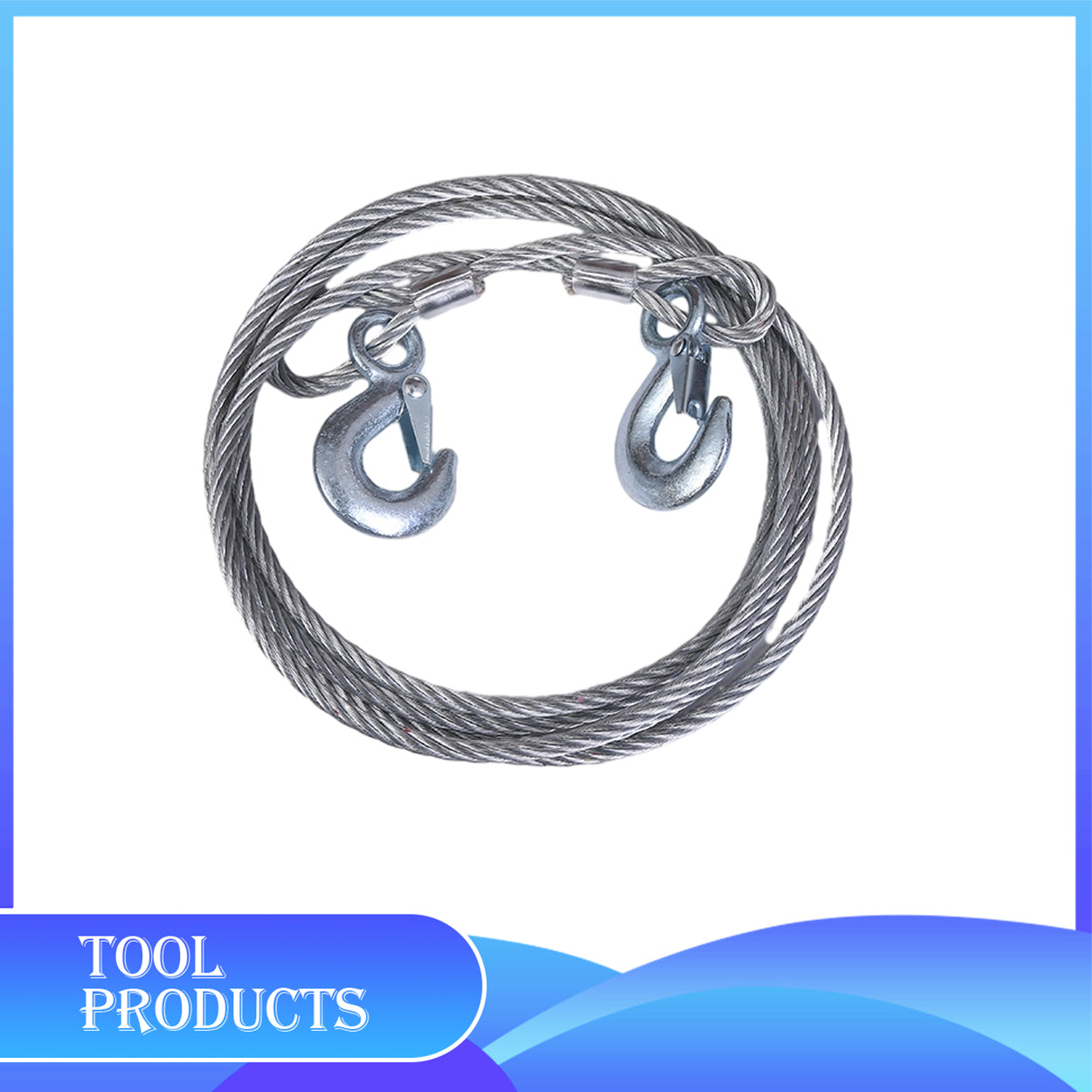Heavy-Duty Steel Tow Cable with Hooks
