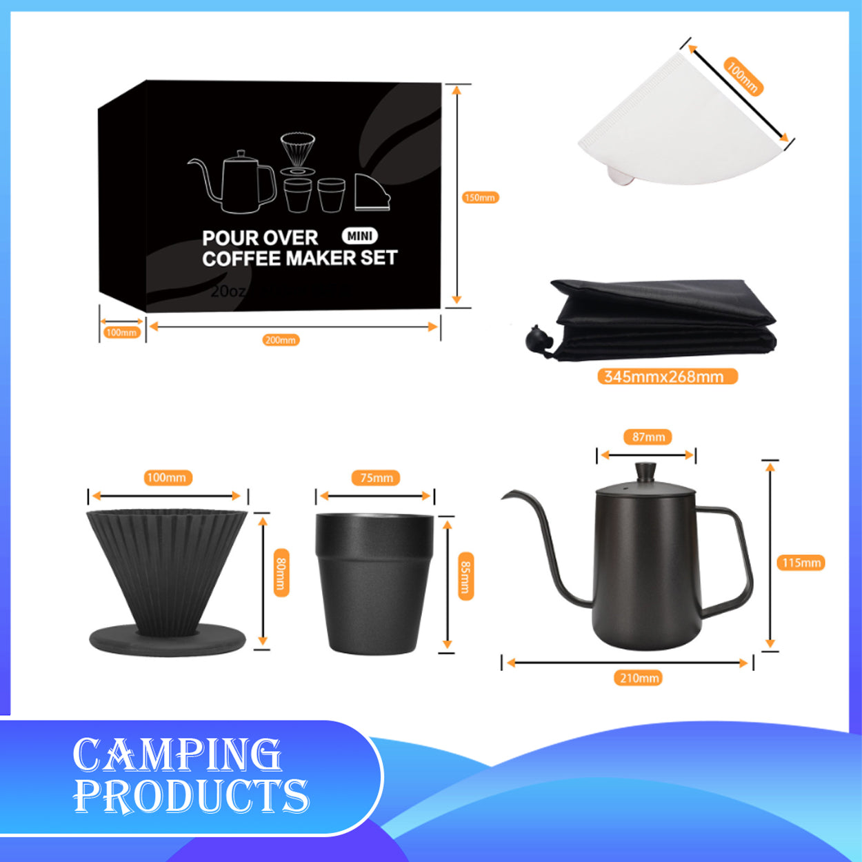 Mini Camping Coffee Maker Set
