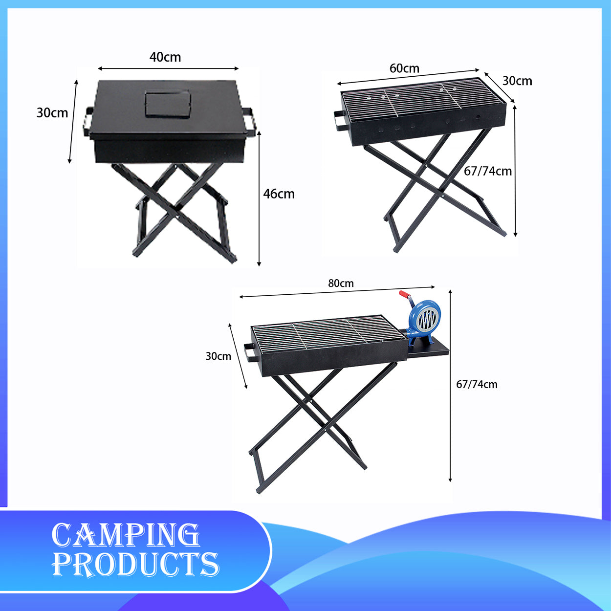 BBQ Grill Portable Table with Air-Blower