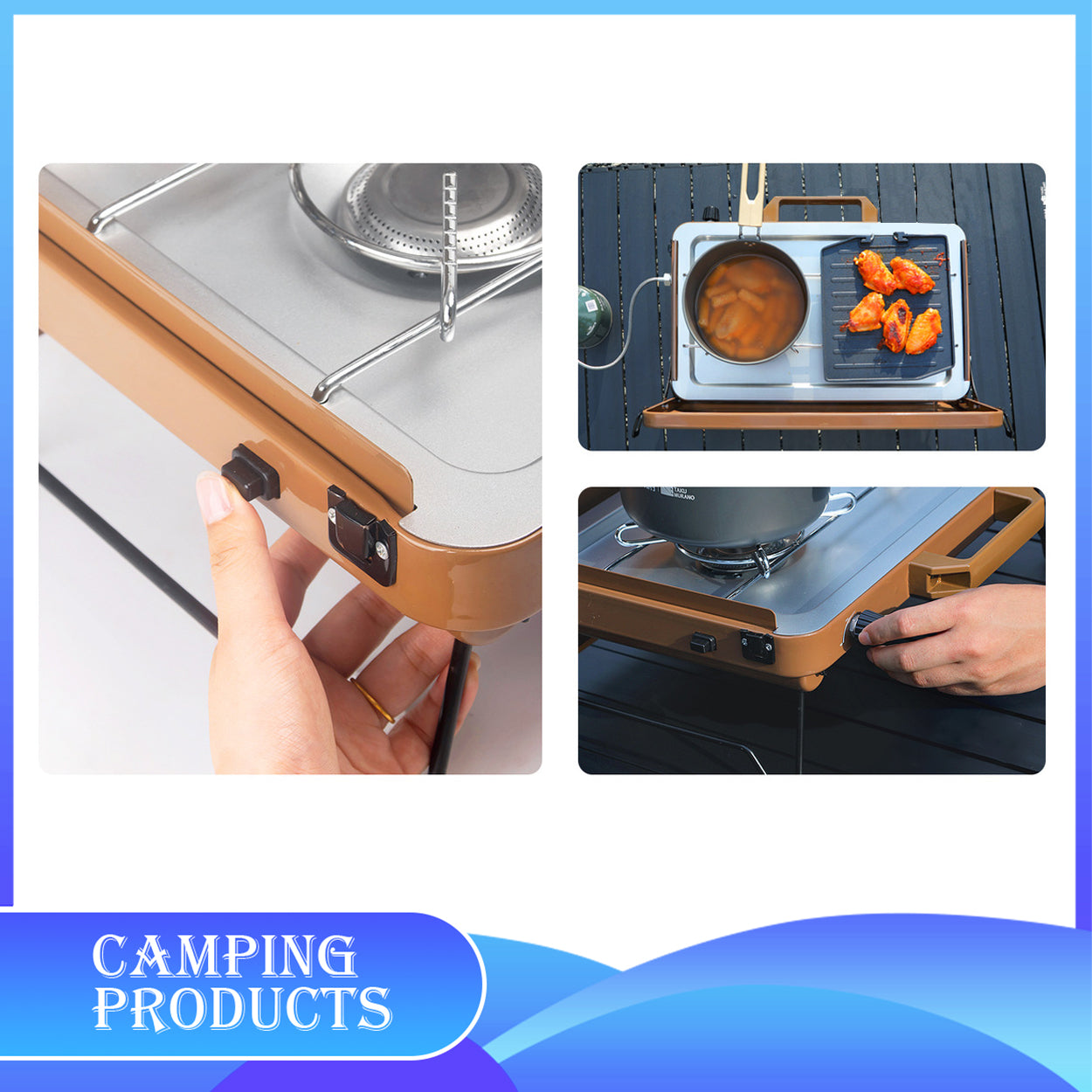 Portable 2-Burner Camping Stove