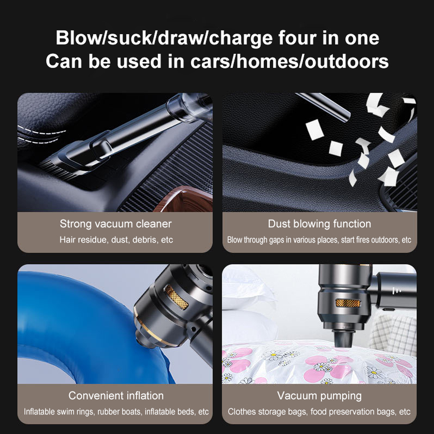 4-in-1 Cordless Brushless Vacuum Cleaner & Air Blower