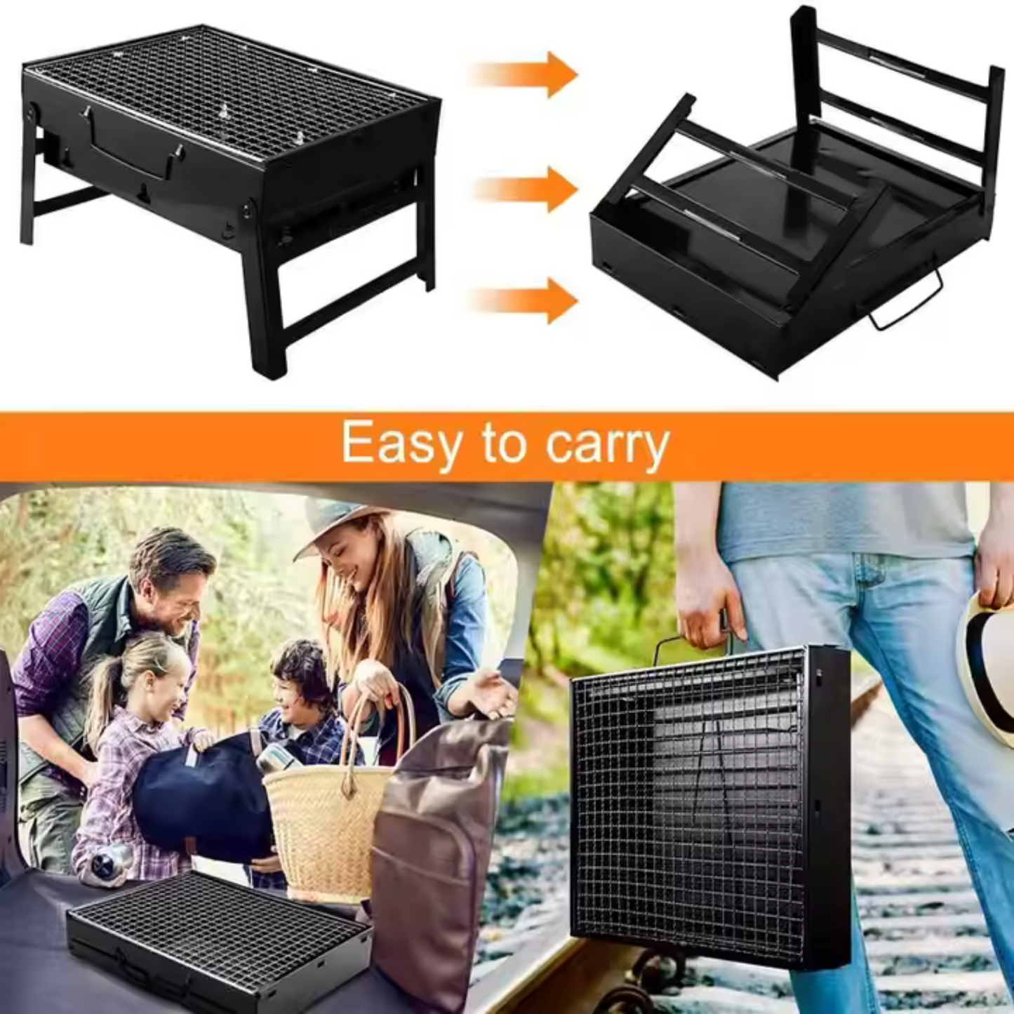 Foldable Charcoal Grill Outdoor Smoker