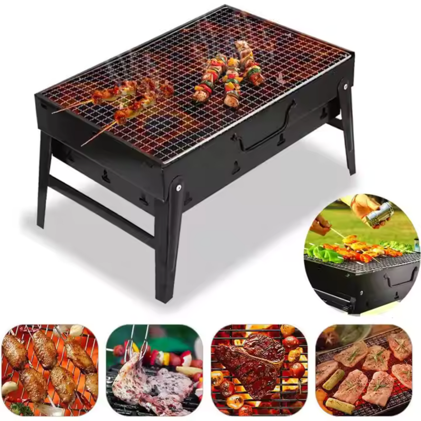 Foldable Charcoal Grill Outdoor Smoker