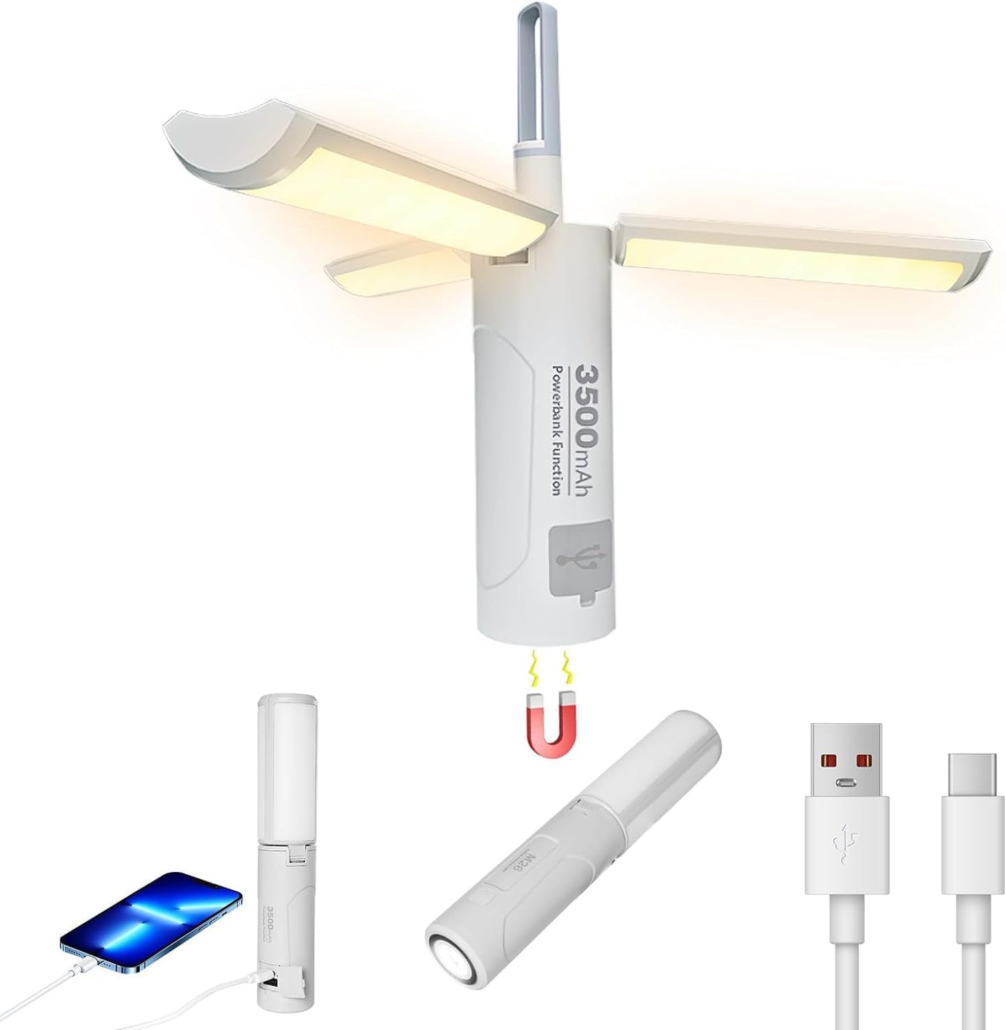 Folding light with Magnetic Base