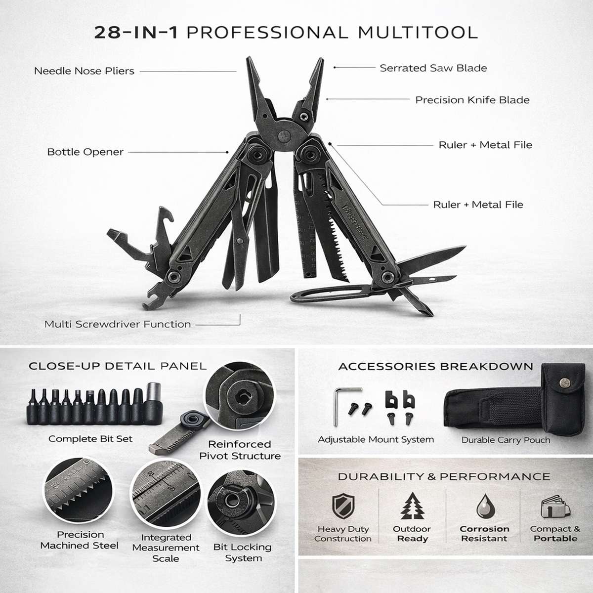 Stainless Steel Multi Funcional Tool Pliers