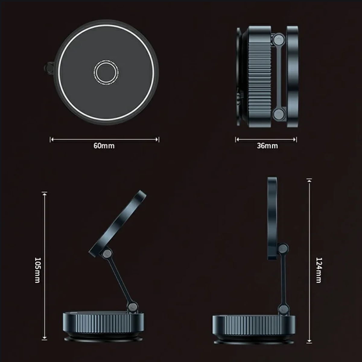 360° Rotating Magnetic Wireless Car Phone Holder