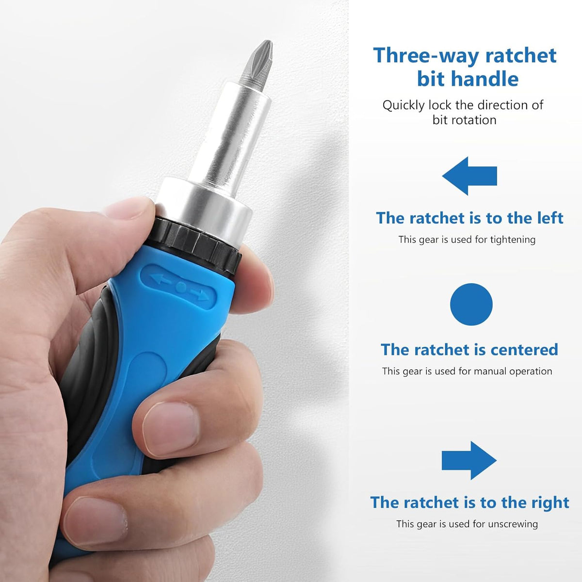 44Pcs Screwdriver with Socket Wrenches & Interchangeable Bits