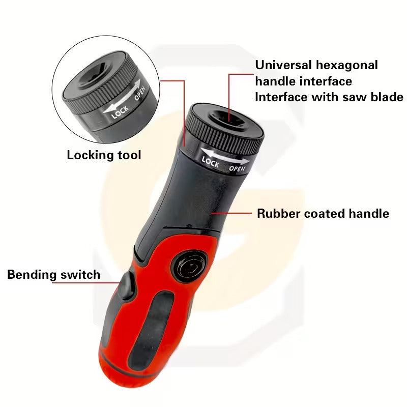 Handsaw and Screwdriver Set with Bits & Extension Rod
