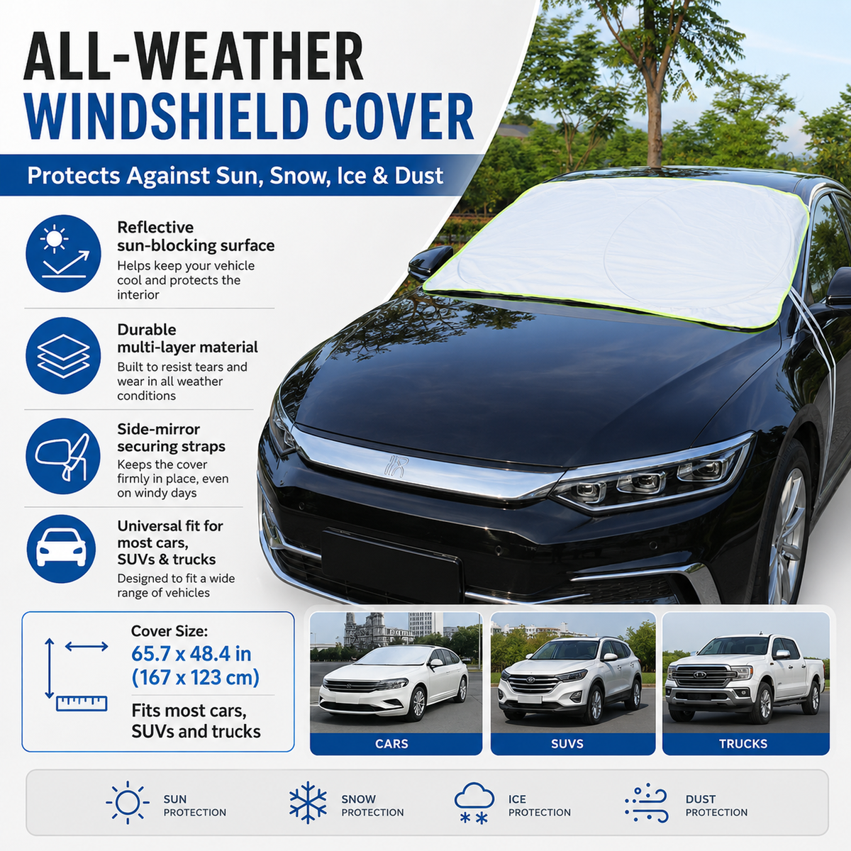 Cooling car shade