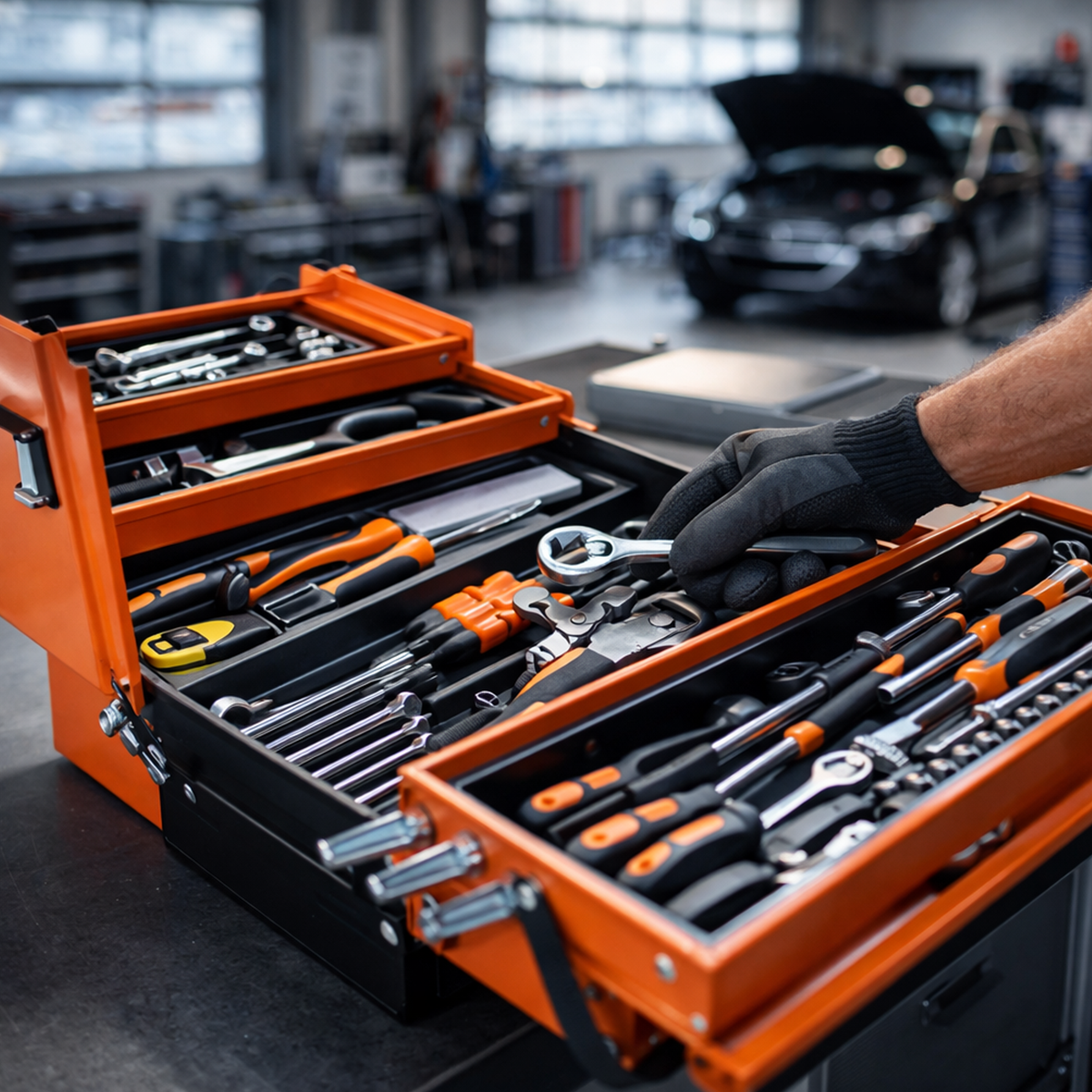85Pcs Complete Tool Kit with Ratchet, Sockets, Screwdrivers, Spanners