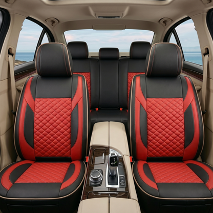 Premium 5Pcs Set Leather (Faux) Car Seat Cover Full Set | SUV Car