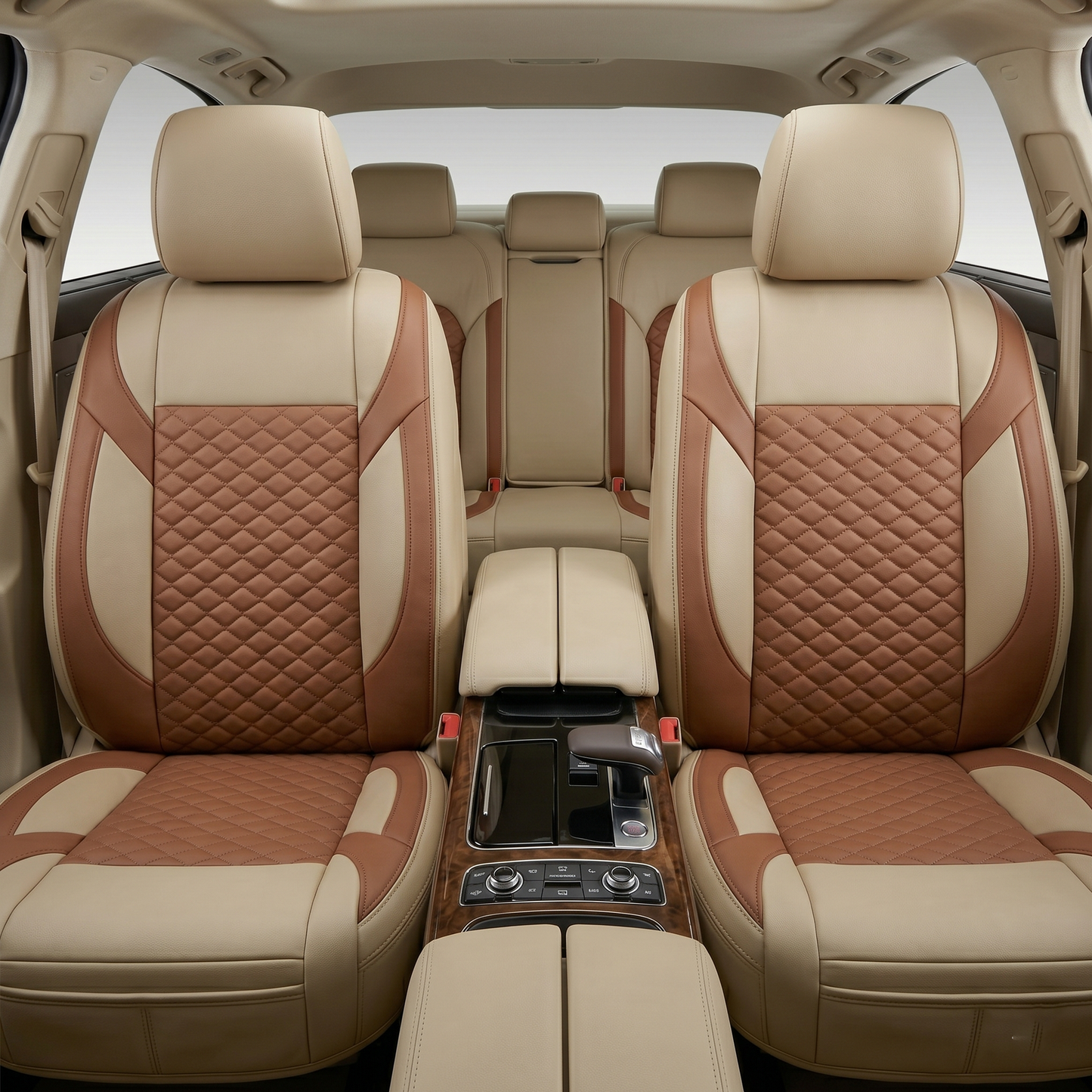 Premium 5Pcs Set Leather (Faux) Car Seat Cover Full Set | SUV Car