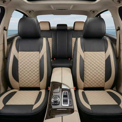 Premium 5Pcs Set Leather (Faux) Car Seat Cover Full Set | SUV Car