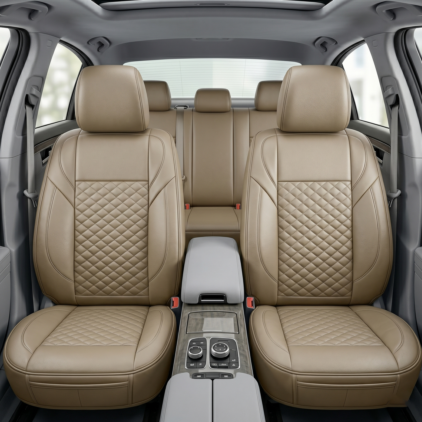 Auto Family Premium 5Pcs Set PU Leather Car Seat Cover Full Set (Sedan Car) | B0GVP8T6XP