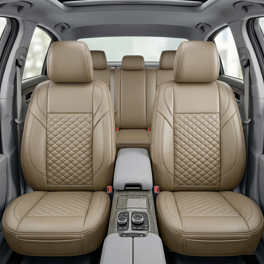Auto Family Premium 5Pcs Set PU Leather Car Seat Cover Full Set (Sedan Car) | B0GVP8T6XP