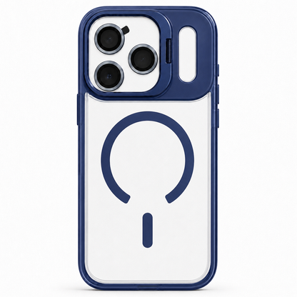 Magnetic Compatible Transparent Case with Kickstand for iPhone 17 Pro Max