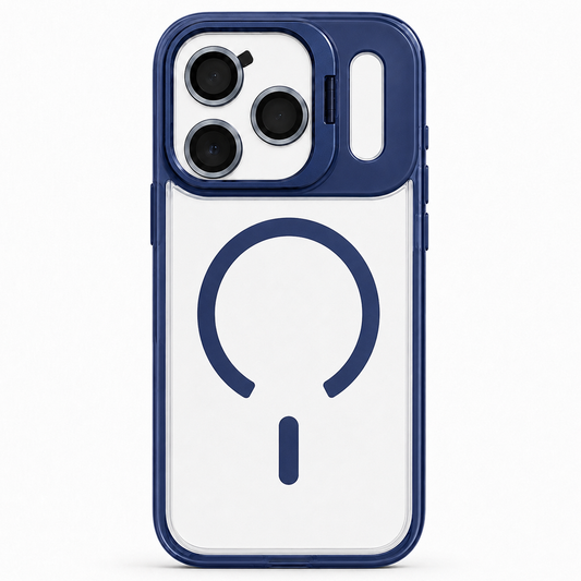 Magnetic Compatible Transparent Case with Kickstand for iPhone 17 Pro Max