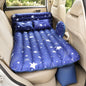 Inflatable Car Air Mattress with Headrest, Pump & 2 Air Pillows