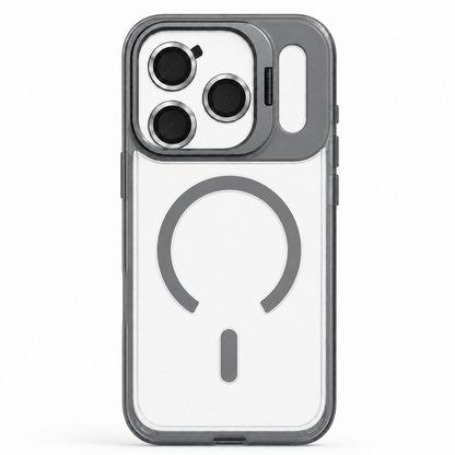 Magnetic Compatible Transparent Case with Kickstand for iPhone 17 Pro Max