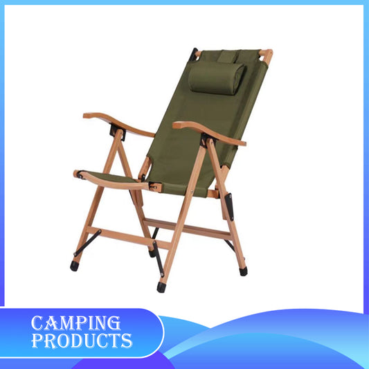 Camping Chair with Adjustable Headrest