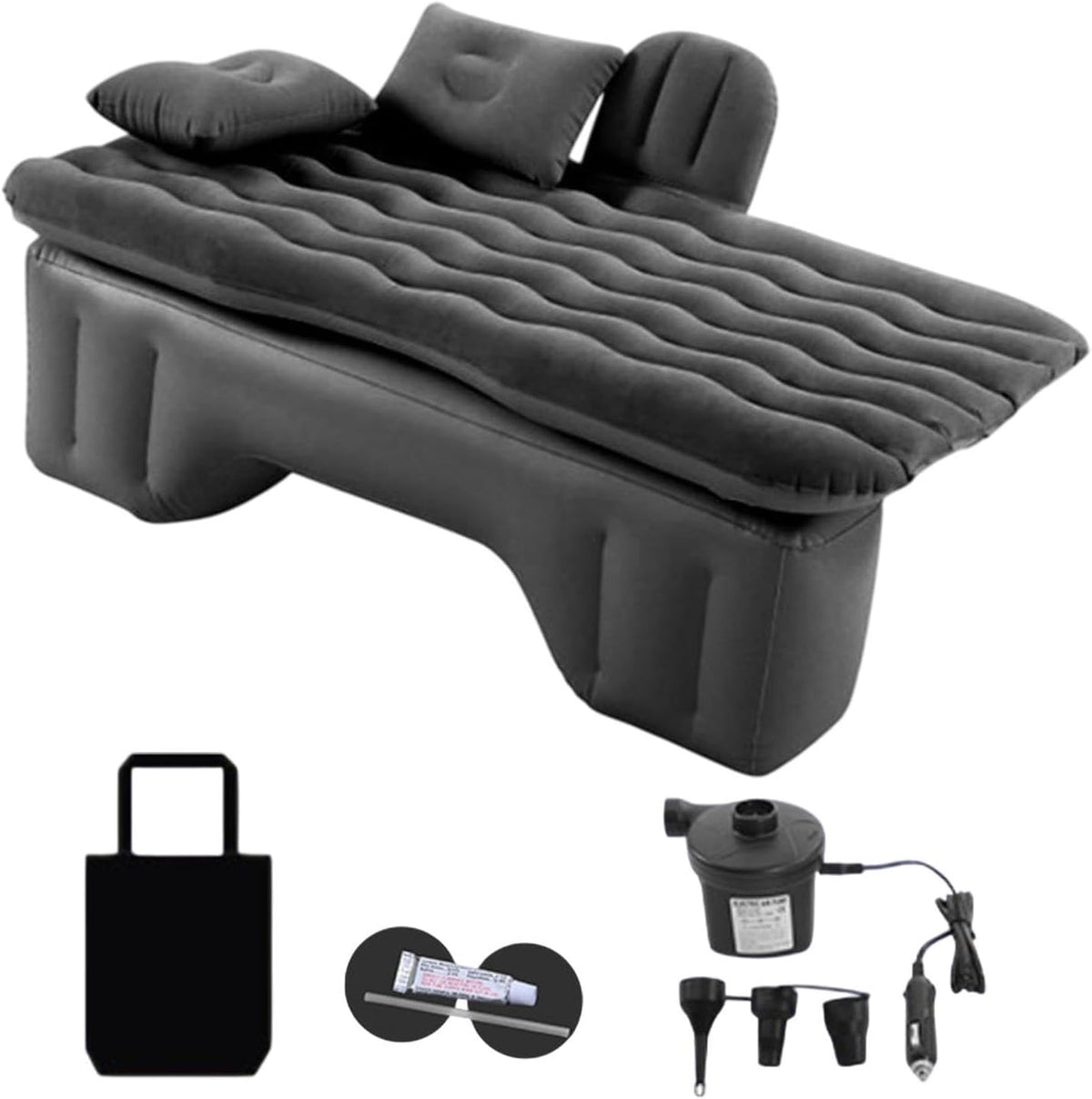 Inflatable Car Air Mattress, Portable Car Camping Mattress with Pillows