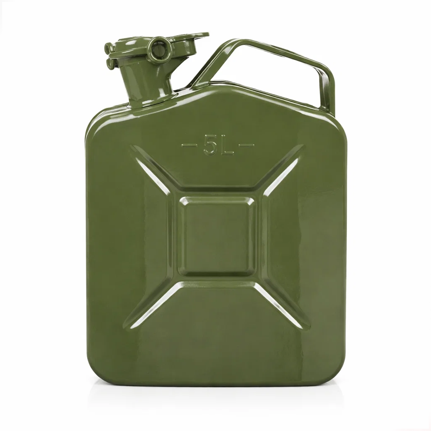20L Military Green Metal Jerry Can – Heavy-Duty Fuel Storage for Cars, Generators, Jeeps & Off-Road Vehicles | Leak-Proof, Rust-Resistant, Alcohol-Safe Coating