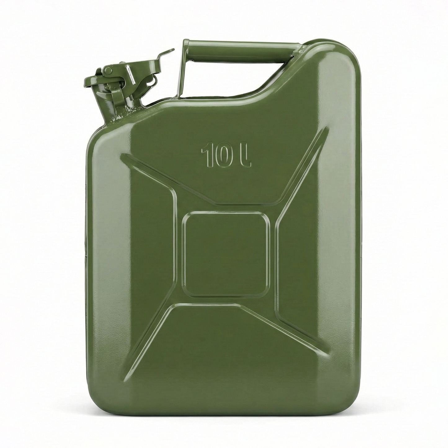 20L Military Green Metal Jerry Can – Heavy-Duty Fuel Storage for Cars, Generators, Jeeps & Off-Road Vehicles | Leak-Proof, Rust-Resistant, Alcohol-Safe Coating