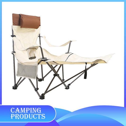 Camping Chair with Footrest and Cup Holder
