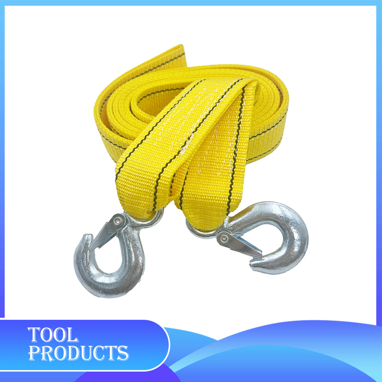 Heavy-Duty Tow Strap with Hooks