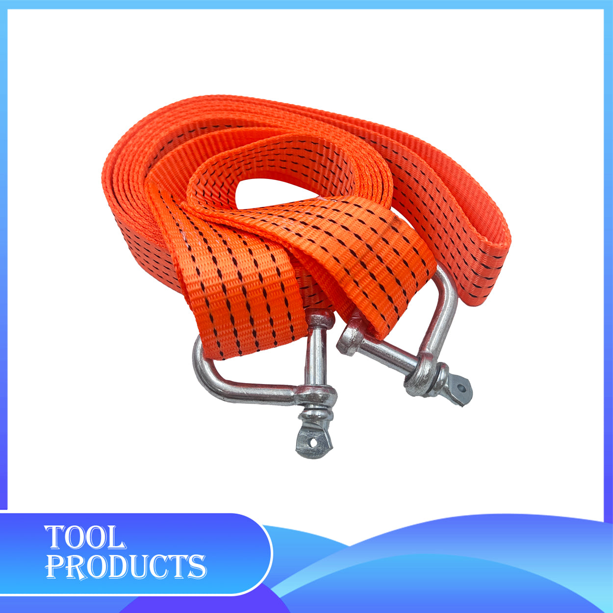 Heavy-Duty Tow Strap with Hooks