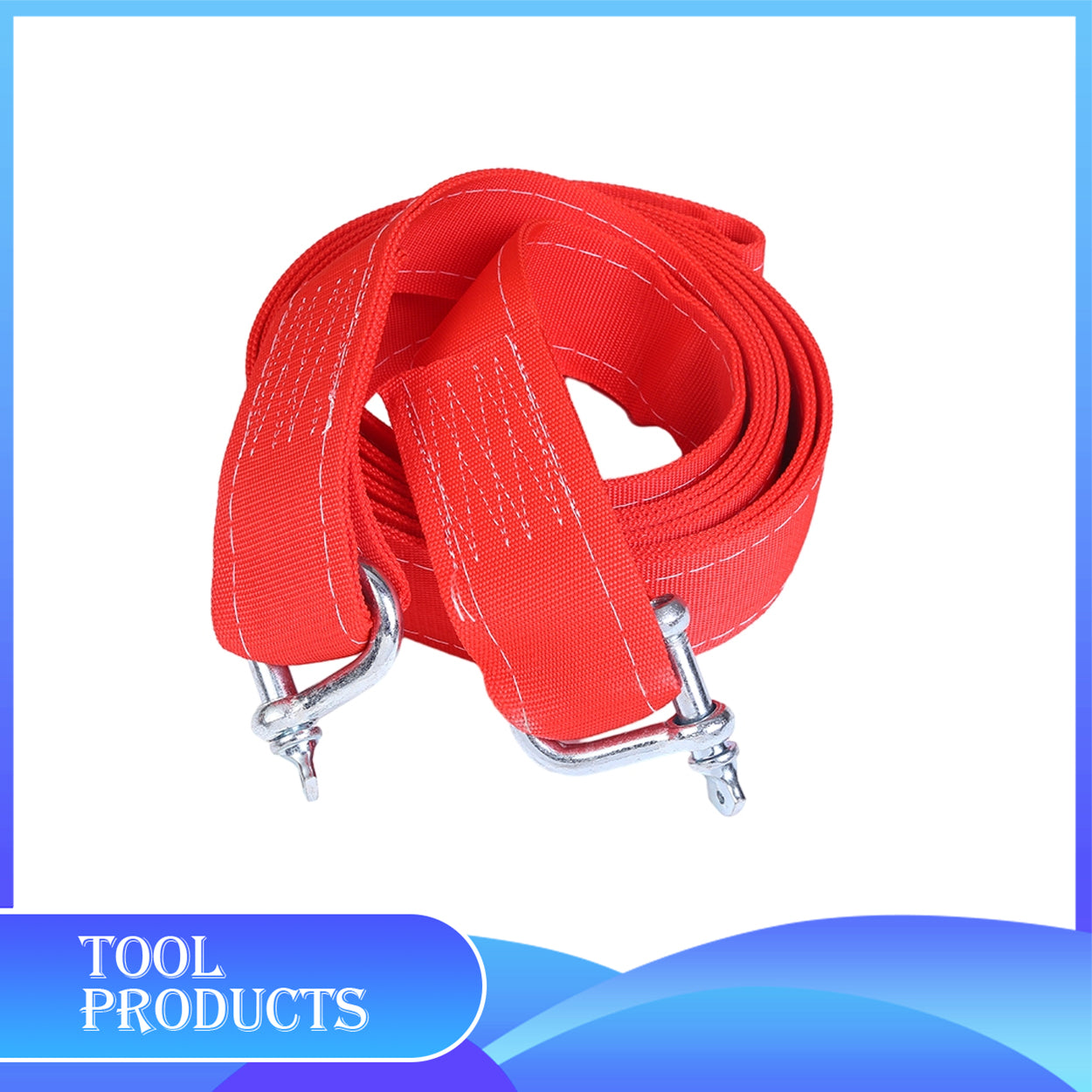 Heavy-Duty Tow Strap with Hooks