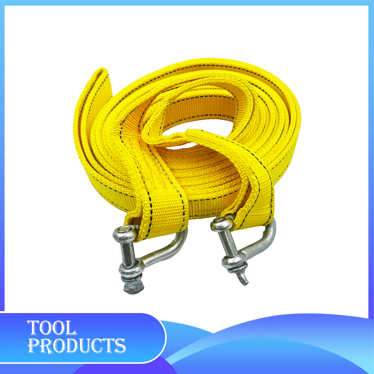 Heavy-Duty Tow Strap with Hooks