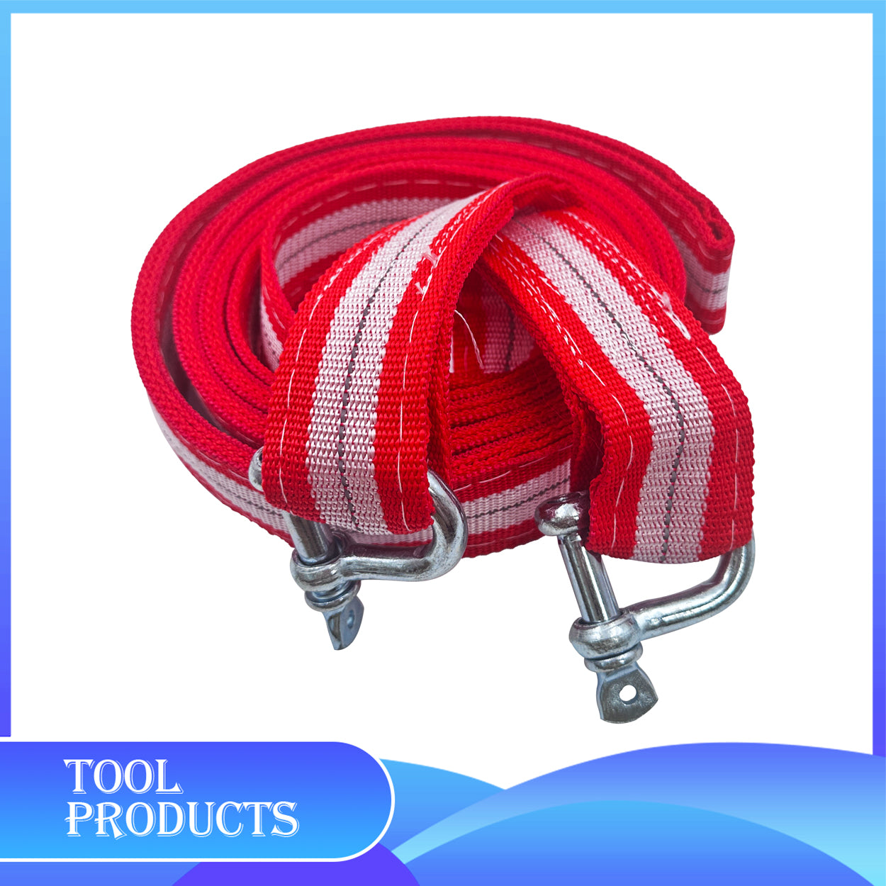 Heavy-Duty Tow Strap with Hooks