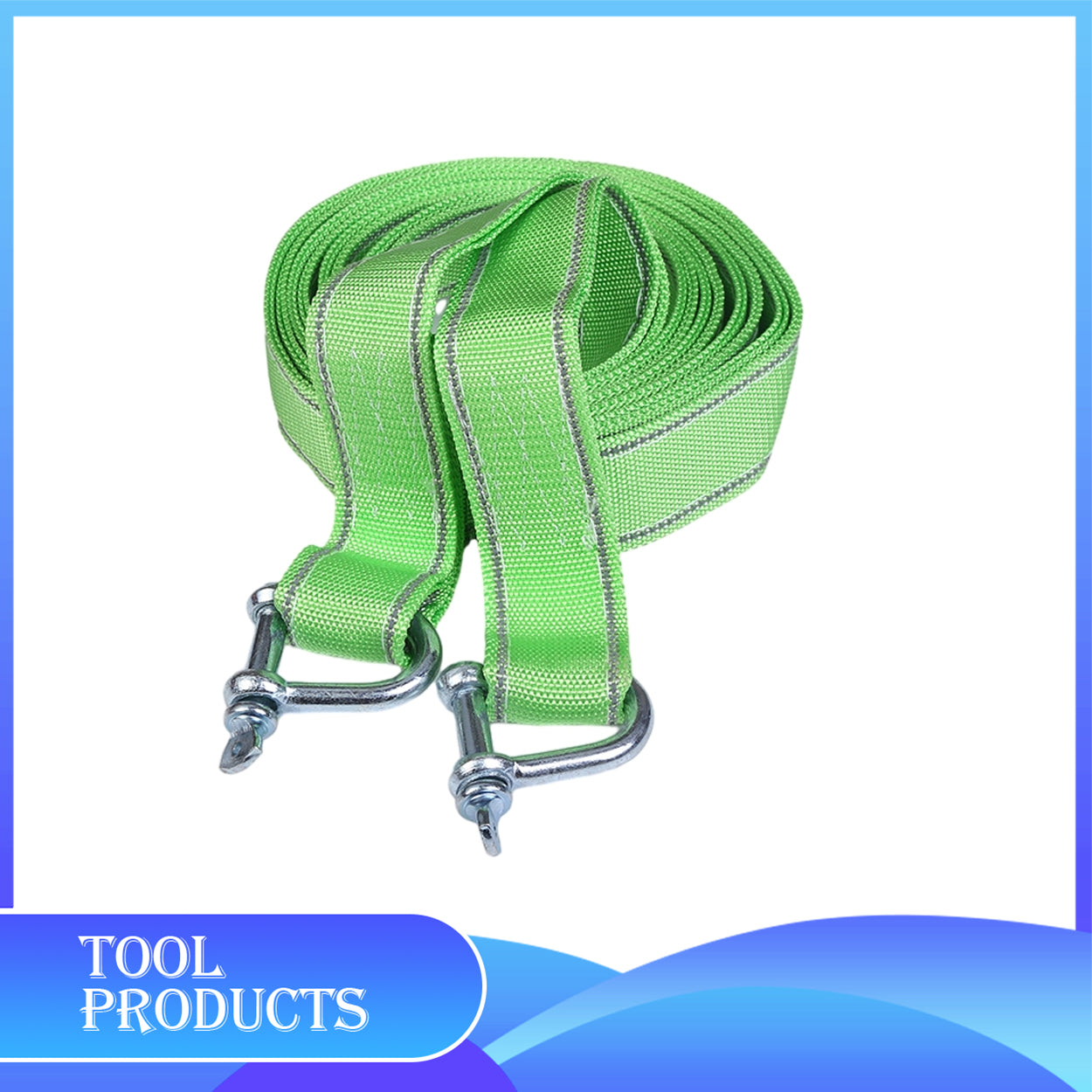 Heavy-Duty Tow Strap with Hooks