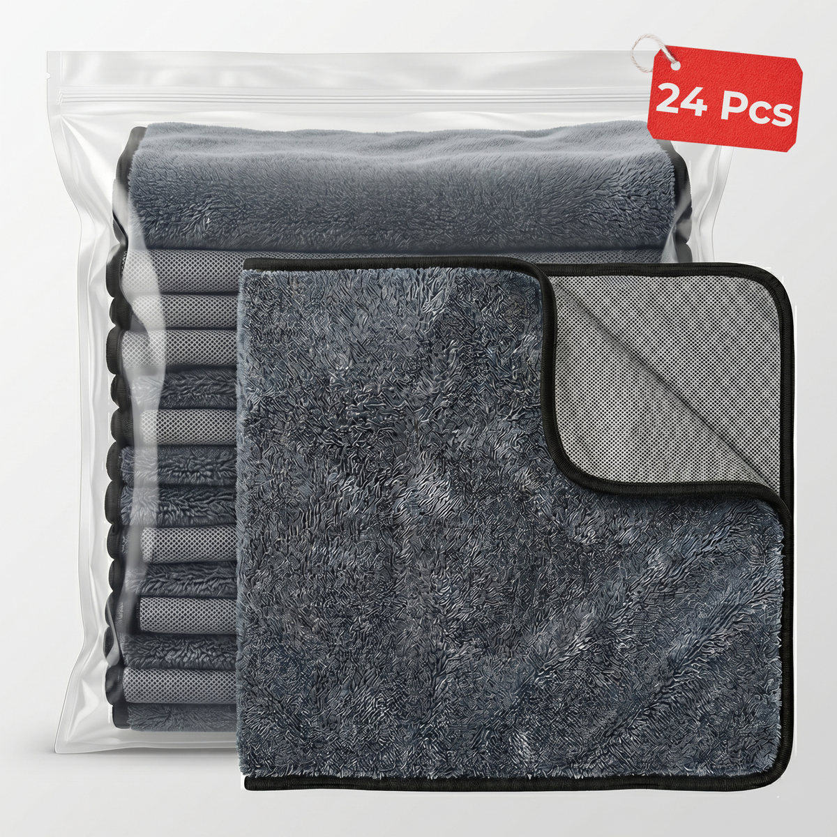 12Pcs | 24Pcs | 36Pcs - 40*60cm, 600 GSM Microfiber Cleaning Cloth