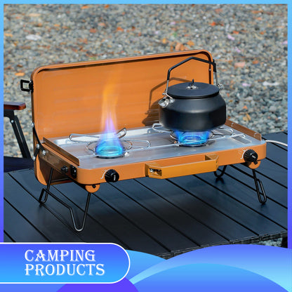 Portable 2-Burner Camping Stove