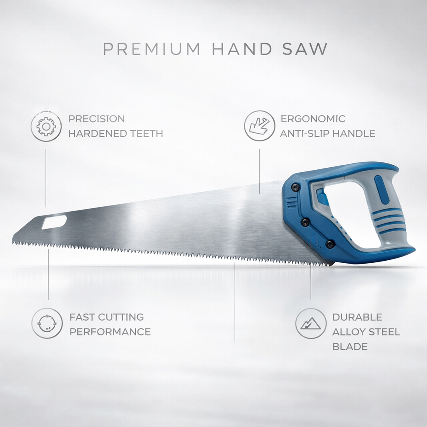 400mm Hand Saw | Rubberized Grip & Steel Blade