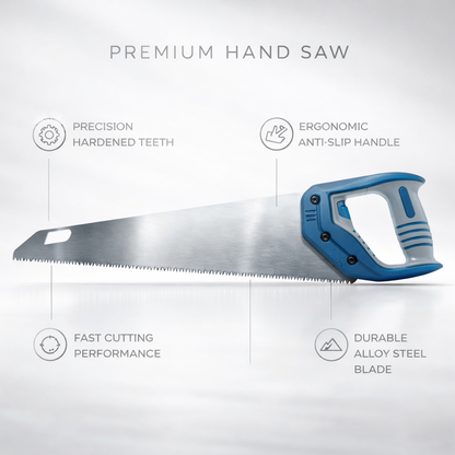 400mm Hand Saw | Rubberized Grip & Steel Blade