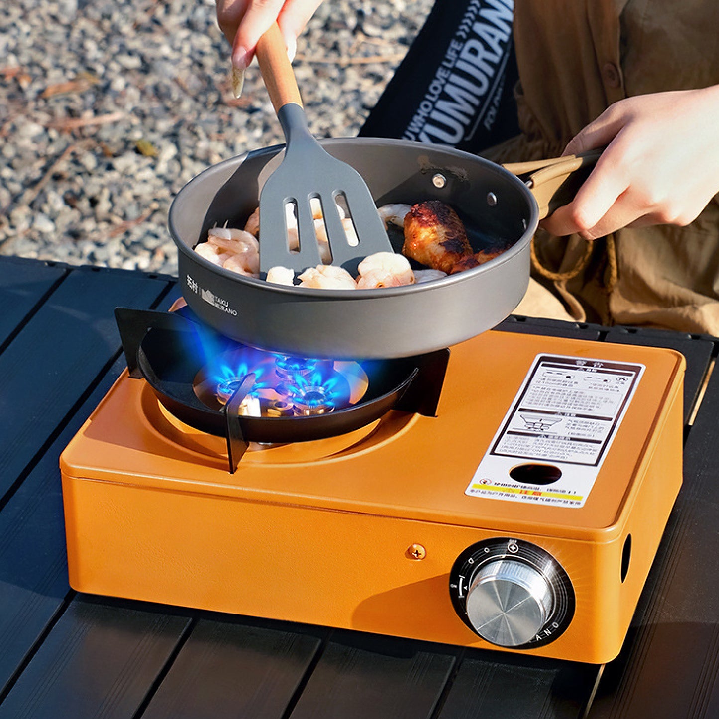 Portable Camping Stove, Single-Burner Gas Stove