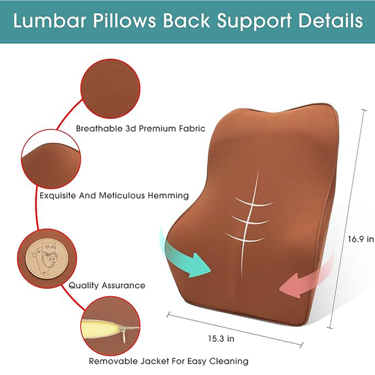 Lumbar Support Pillow for Car Seat and Chair