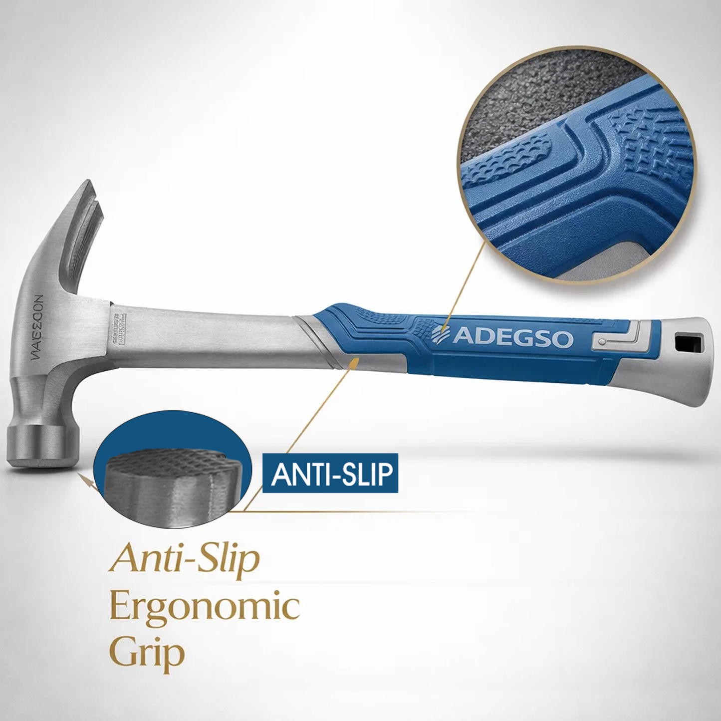Heavy Duty Steel Claw Hammer 500g | Non-Slip Grip