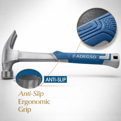 Heavy Duty Steel Claw Hammer 500g | Non-Slip Grip