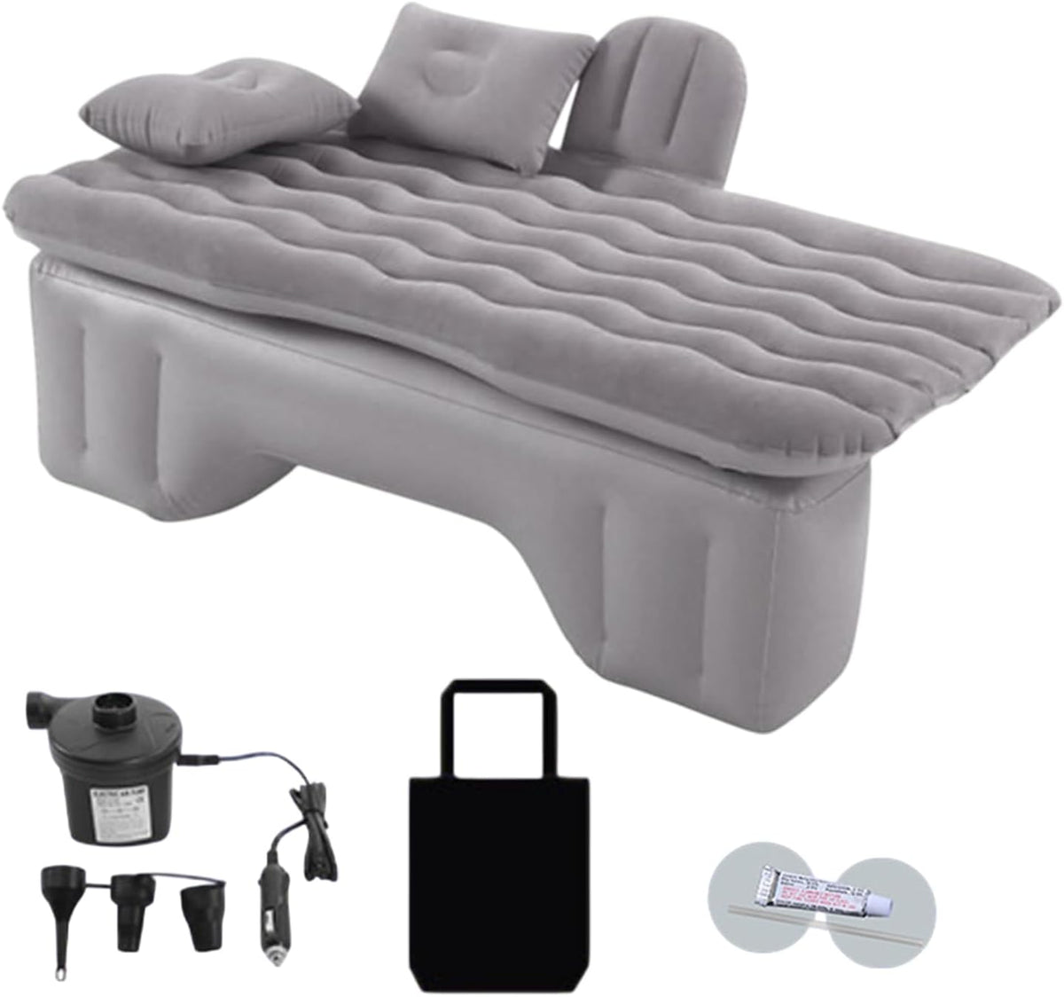Inflatable Car Air Mattress, Portable Car Camping Mattress with Pillows