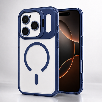 Magnetic Compatible Transparent Case with Kickstand for iPhone 17 Pro Max