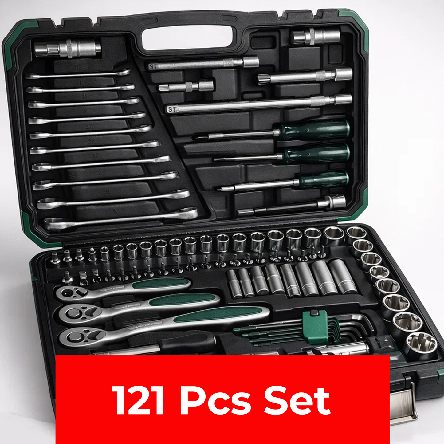 Precision Ratcheting Screwdriver & Socket Bit Set | 121 Pcs
