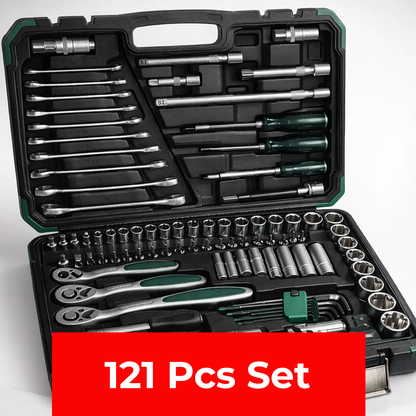 Precision Ratcheting Screwdriver & Socket Bit Set | 121 Pcs