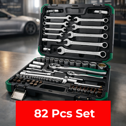 Precision Ratcheting Screwdriver & Socket Bit Set | 82 Pcs