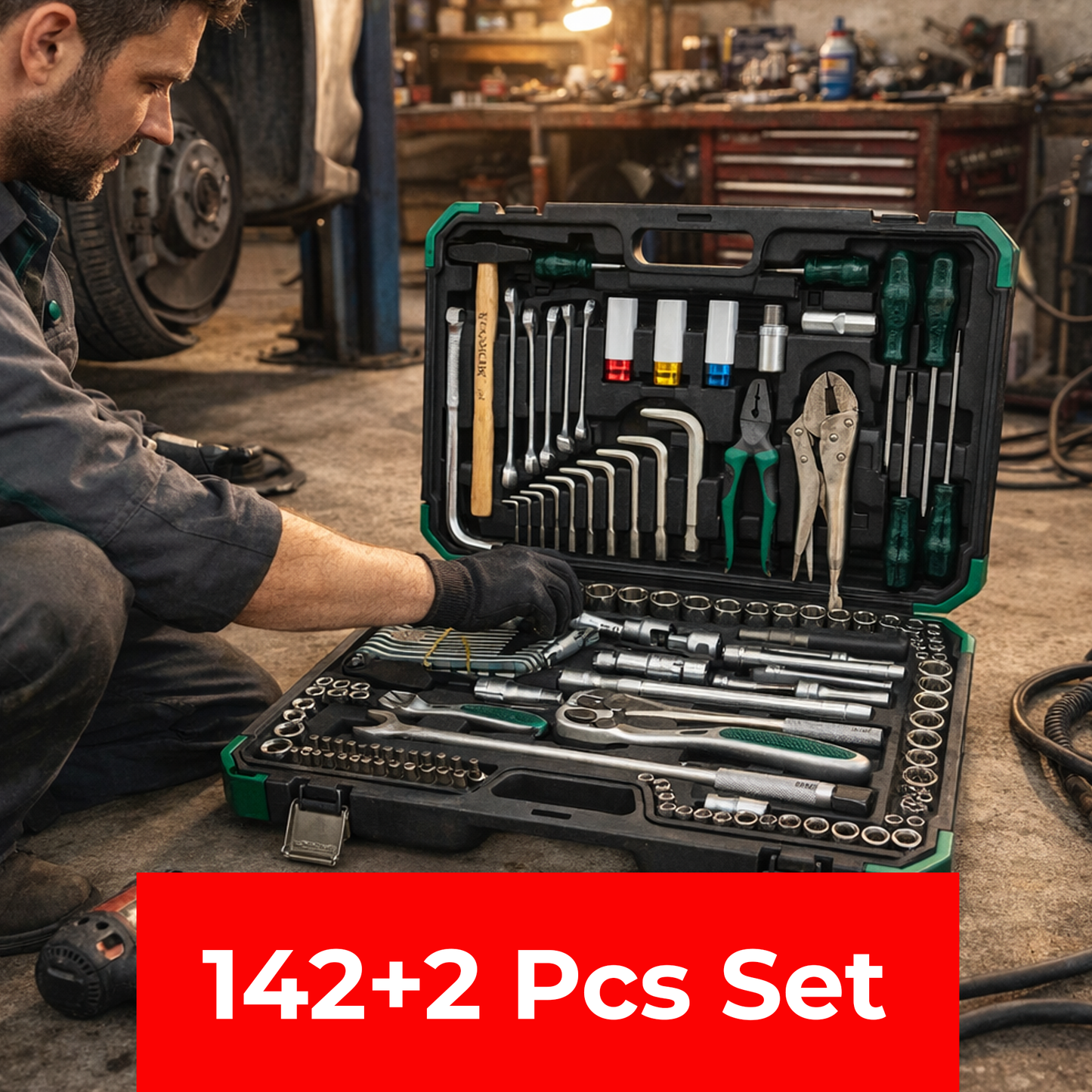Precision Ratcheting Screwdriver & Socket Bit Set | 142 Pcs