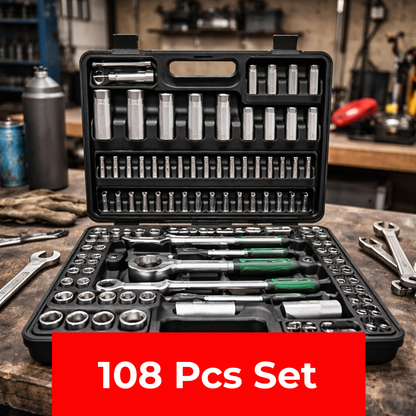 Precision Ratcheting Screwdriver & Socket Bit Set | 108 Pcs