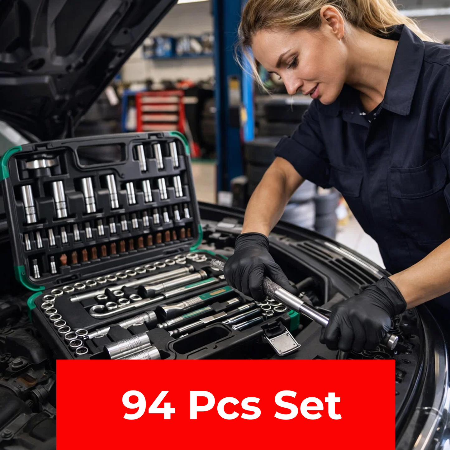 Precision Ratcheting Screwdriver & Socket Bit Set | 94 Pcs
